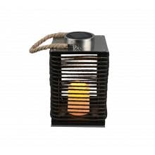 Reality Santana Tafellamp Solar IP44 Schemering Sensor Zwart