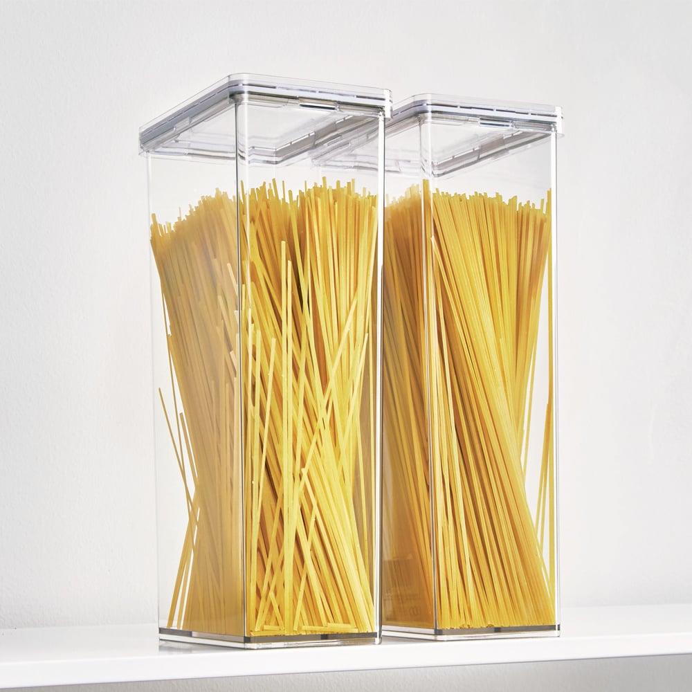 iDesign - Voorraadbus met Deksel, 10.2 x 15.2 x 30.8 cm, 3.5 L, Kunsts