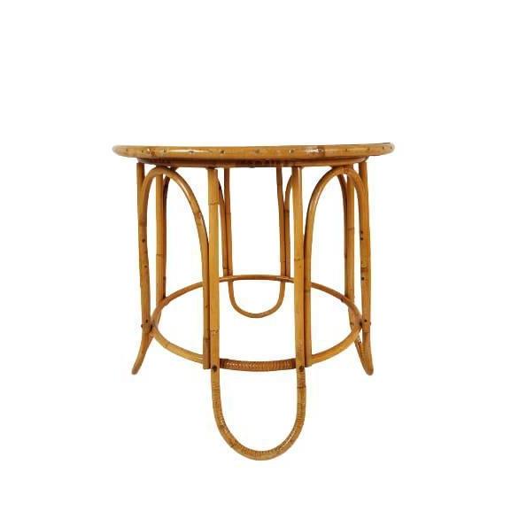 Reliving Vintage Rotan Salontafel Rond Rond Tafeltje Rattan