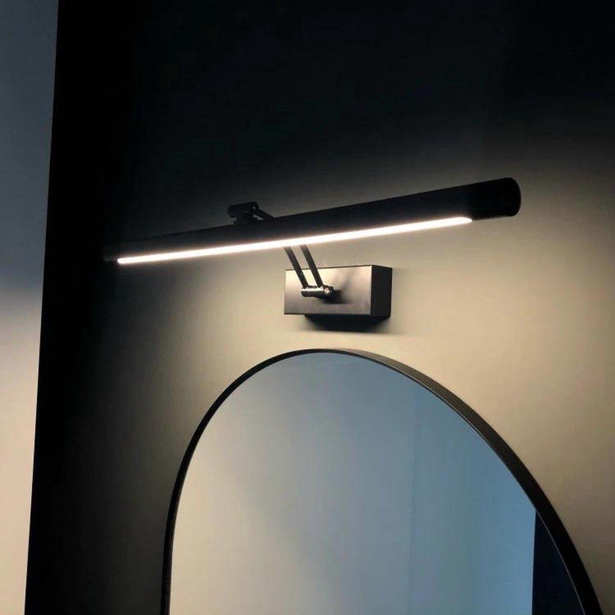 Vtw Living - LED Badkamerlamp - Spiegelverlichting - Zwart - 55 cm