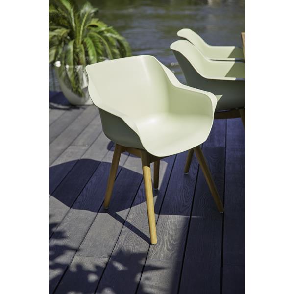 Hartman Sophie Studio dining armstoel - French Green - Teak poot