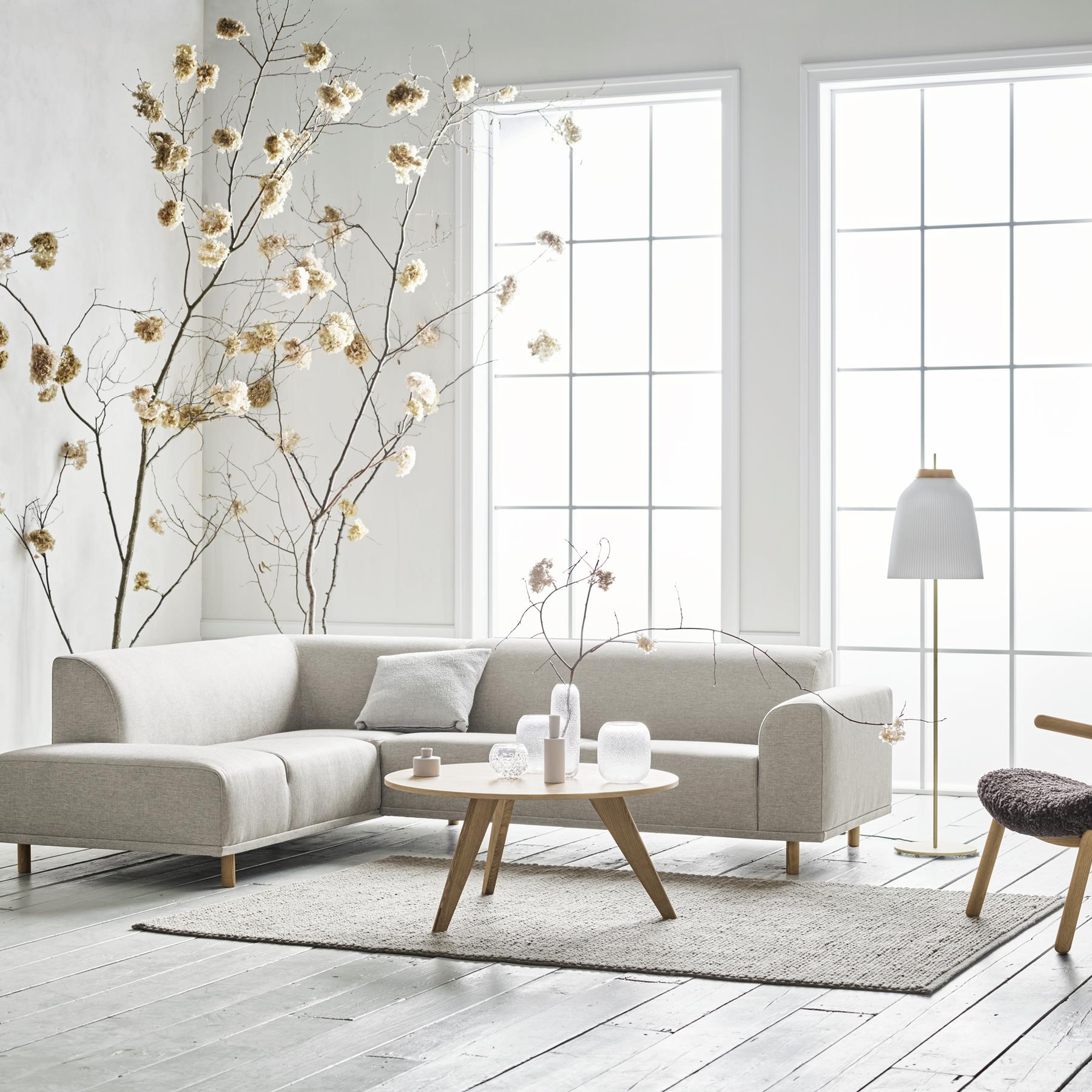 Bolia Braid Vloerkleed 140 x 200 cm - Light Grey