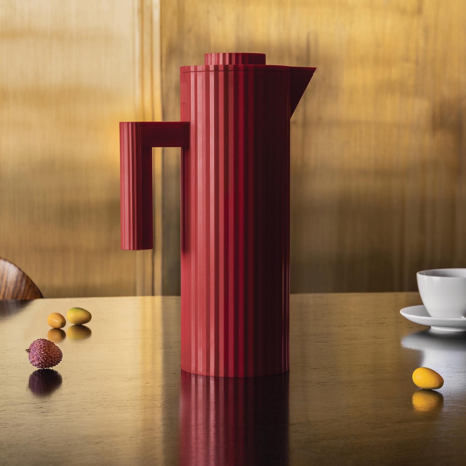 Alessi Plissé Vacuüm Thermoskan 1 L - Rood