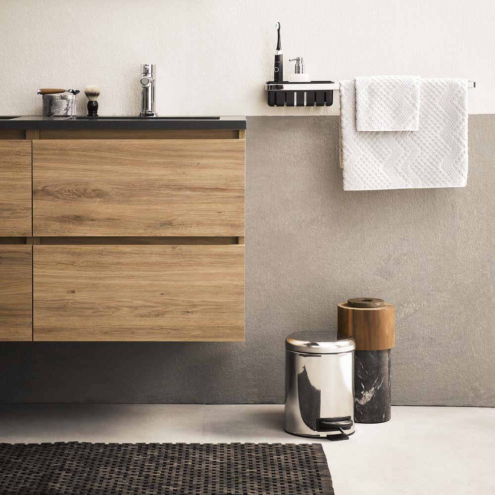 Sealskin Woodblock Badmat - 52 x 90 cm - Zwart