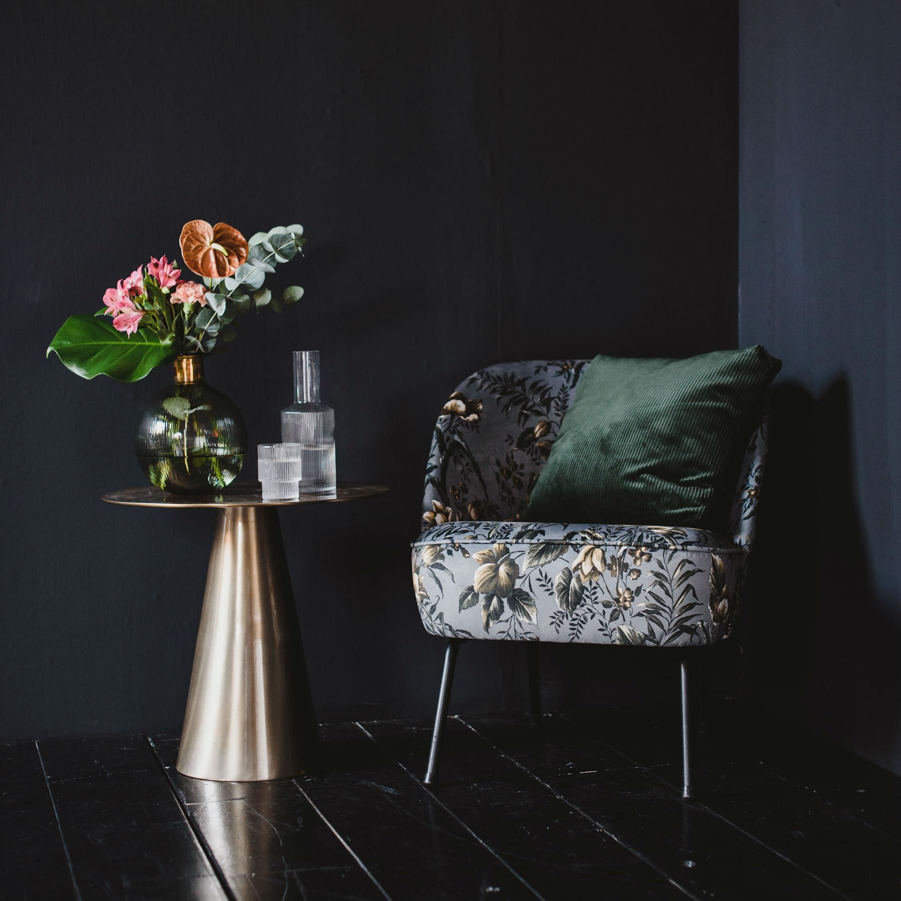BePureHome Vogue Fauteuil - Fluweel Poppy Grijs