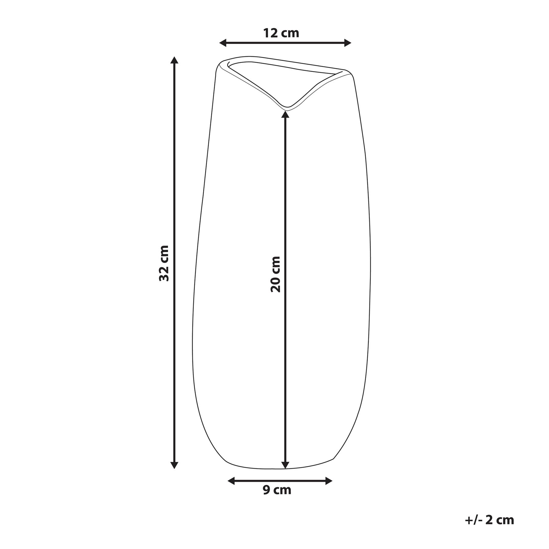 Beliani - DERBE - Decoratieve vaas - Zilver - Keramiek