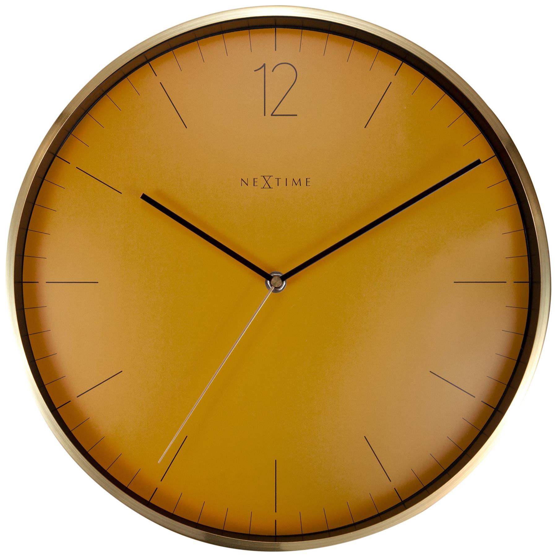 NeXtime Essential Gele Wandklok Ø 34 cm