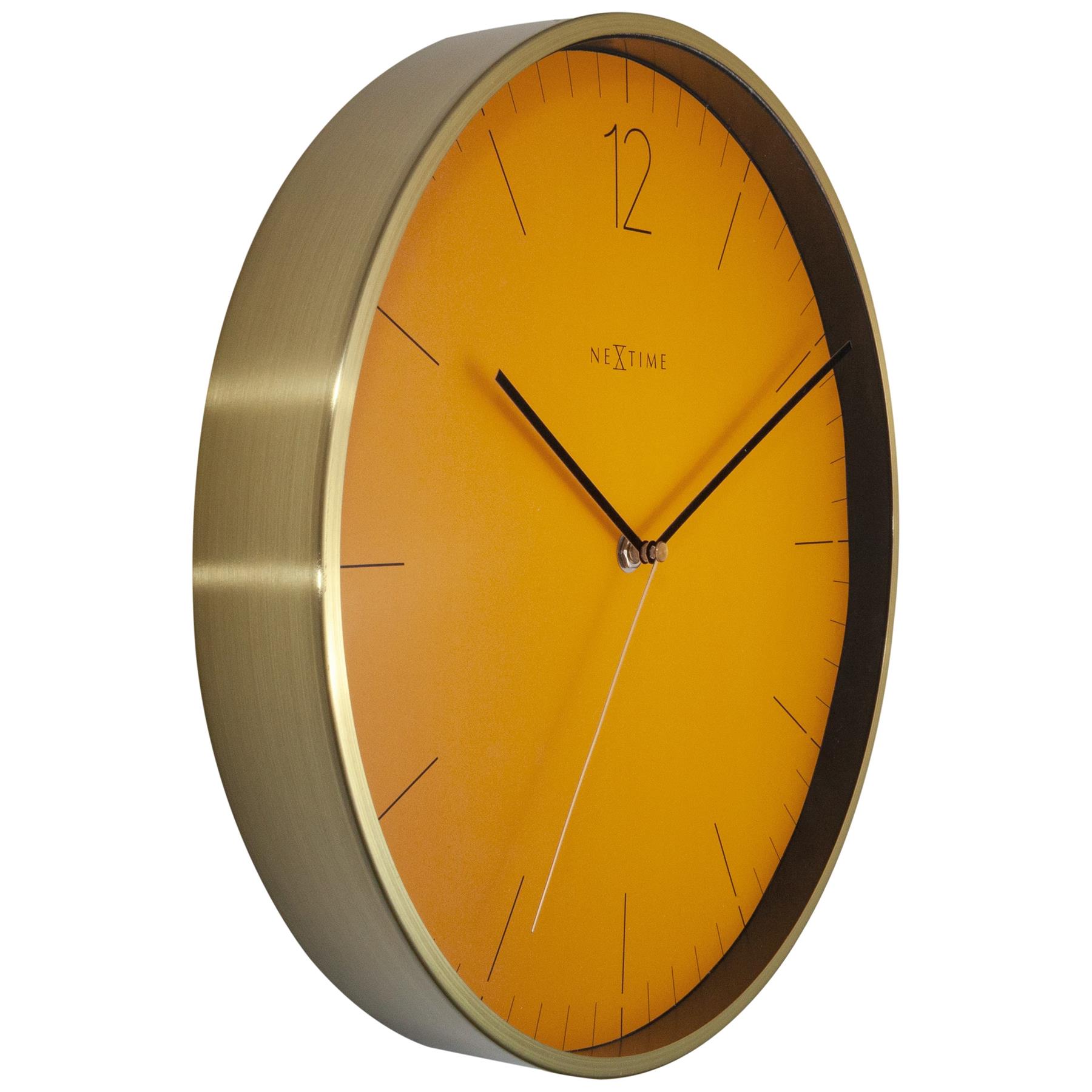 NeXtime Essential Gele Wandklok Ø 34 cm