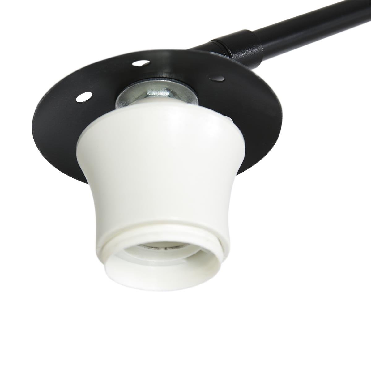 Steinhauer - vloerlamp - Sparkled Light - zwart - metaal velours stof - booglamp - E27 - 8127ZW