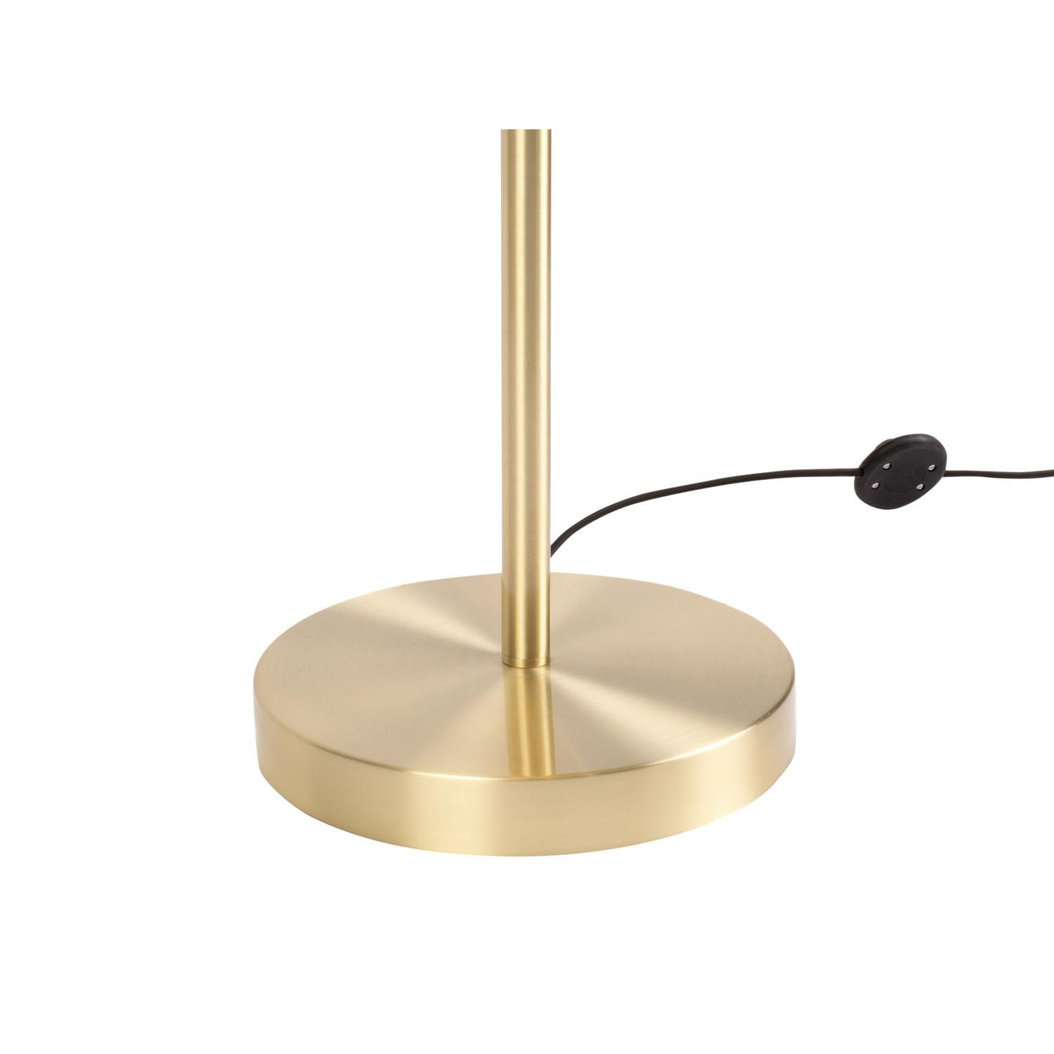 Leitmotiv - Vloerlamp Capa - Metaal Mat Geborsteld goud - Ø42x150cm