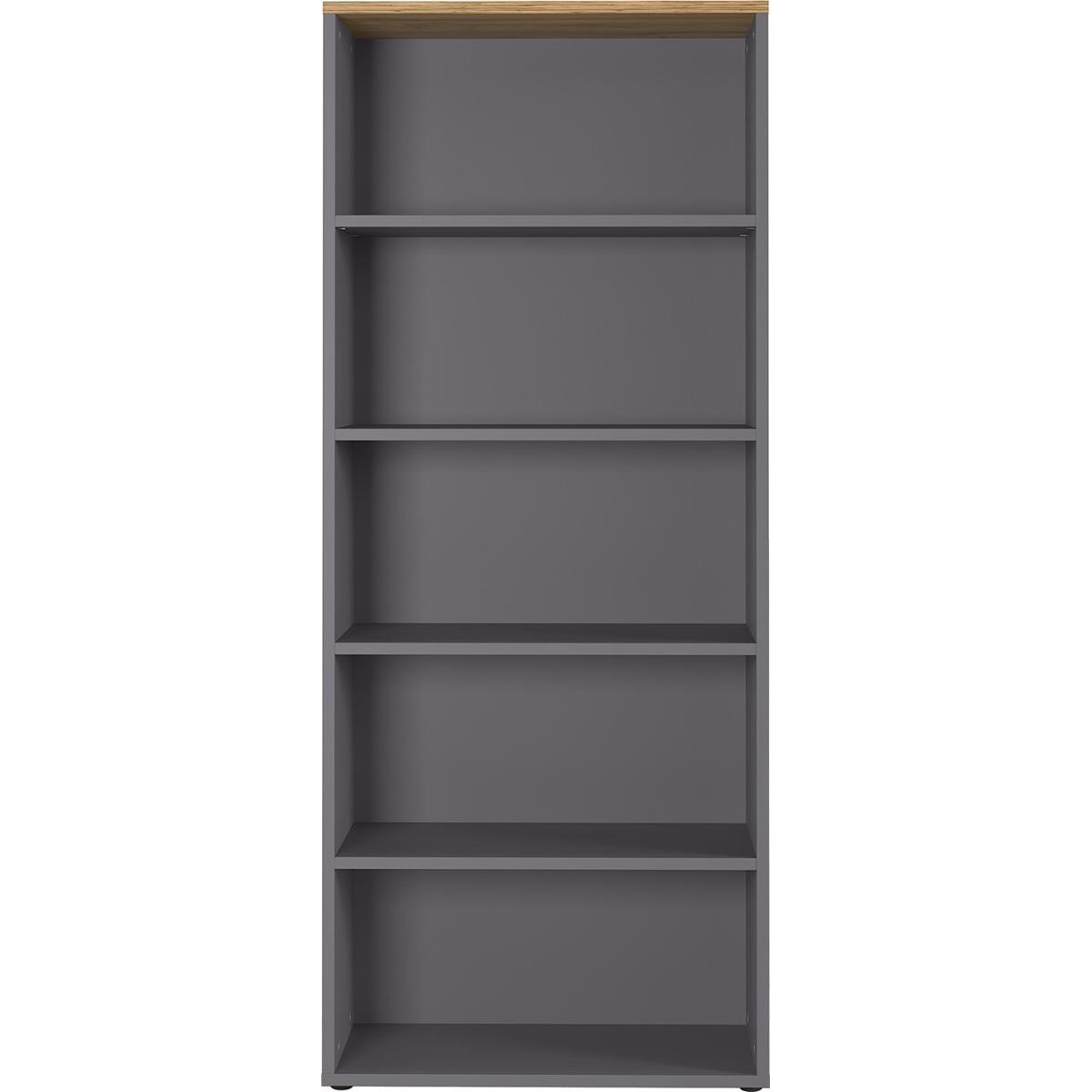 Germania Agenda Boekenkast Large Grafiet | Eiken