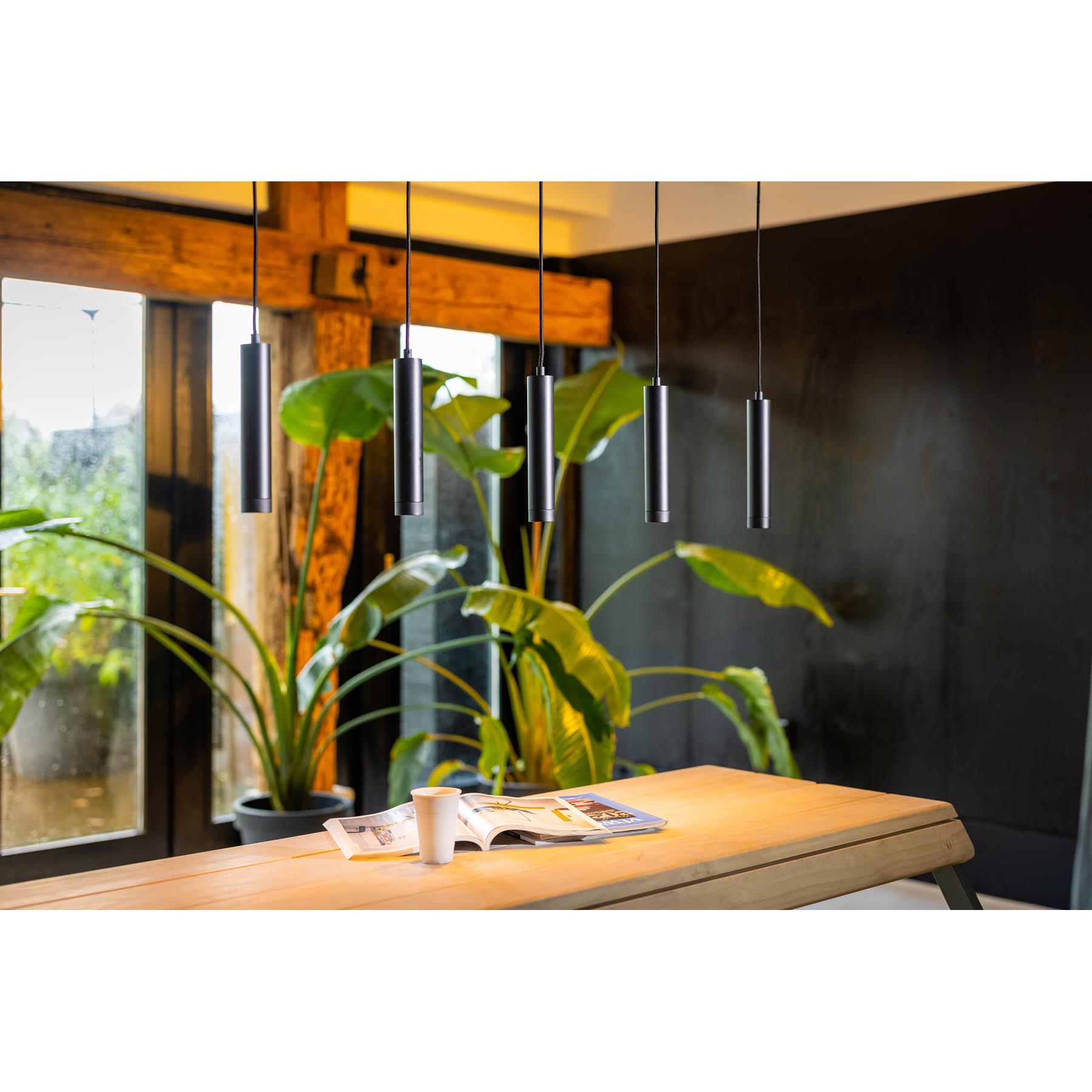ETH Miller Hanglamp 5x E27 Zwart