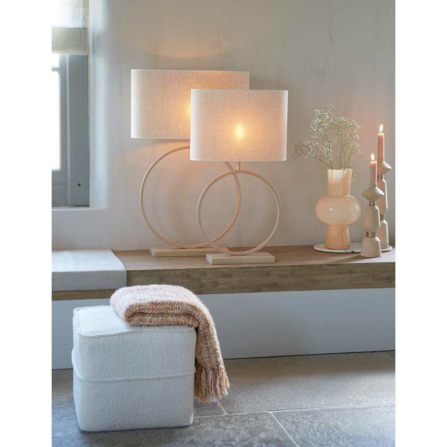 Light&living Kap ovaal recht smal 58-24-32 cm BRESKA parel wit