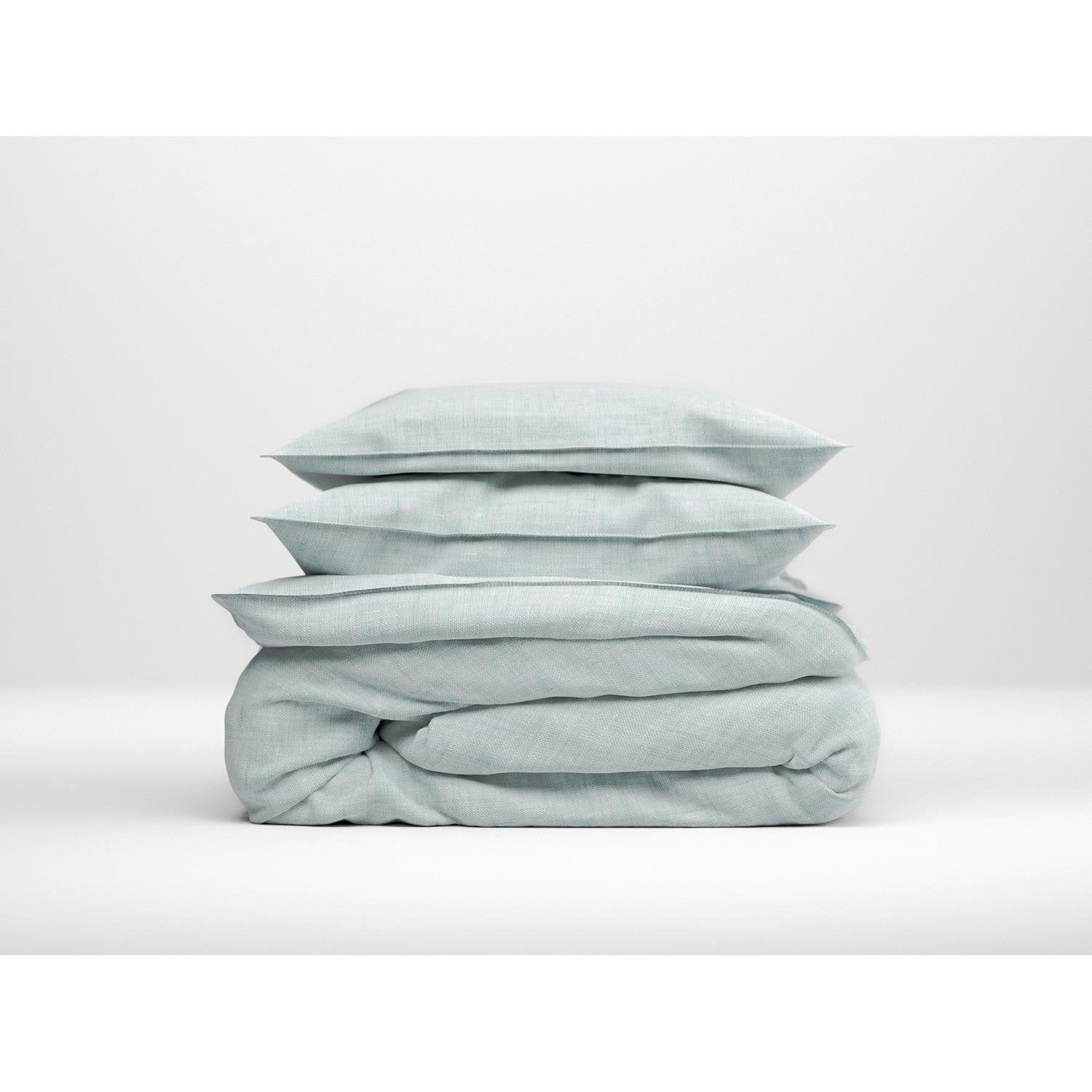 Zo Home Dekbedovertrek Katoen Lino Linnen Look mint green