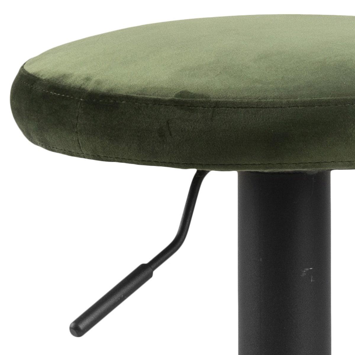 Lisomme Emma velvet barkruk donkergroen - 80 cm