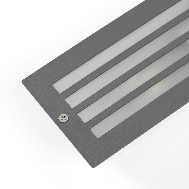 QAZQA Moderne inbouwlamp donker grijs IP44 - Hurricane