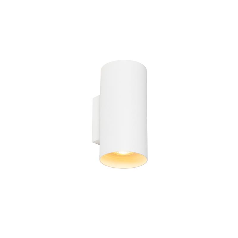 QAZQA Design wandlamp wit rond 2-lichts - Sab