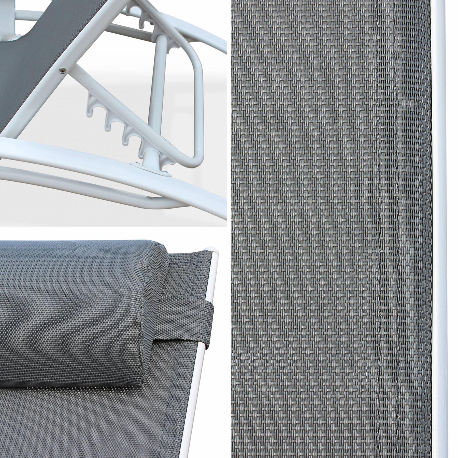 sweeek - Set van 2 aluminium ligbedden
