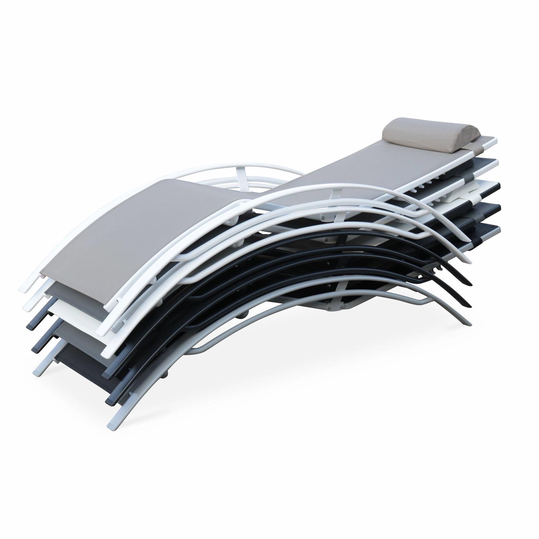 sweeek - Set van 2 aluminium ligbedden
