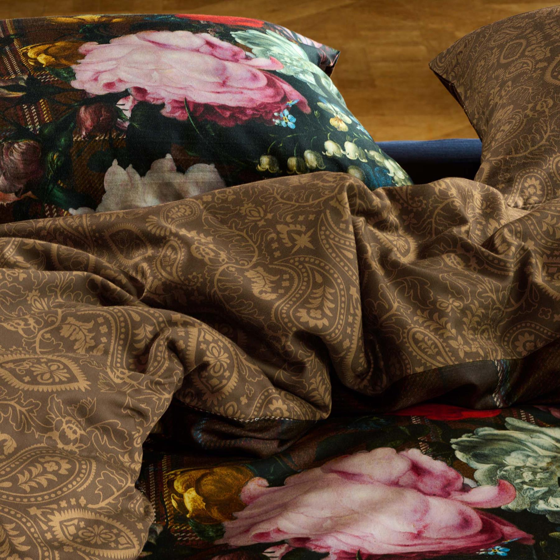 Essenza Beautiful Bouquet Dekbedovertrek 260 x 220 cm - Bruin
