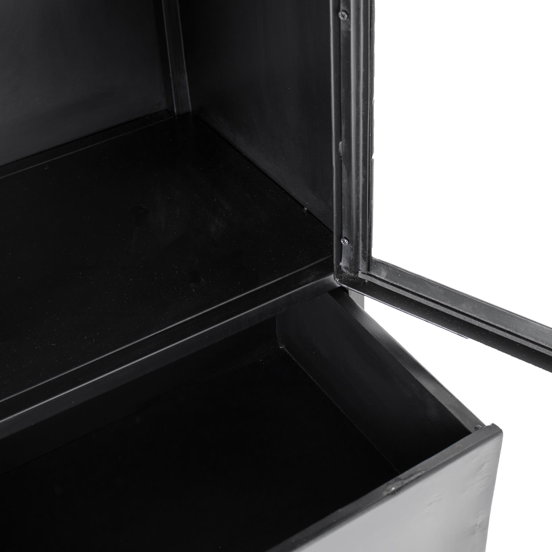 Giga Meubel - Vitrinekast Zwart - 50x35x120cm - Metaal - Kast Djairo