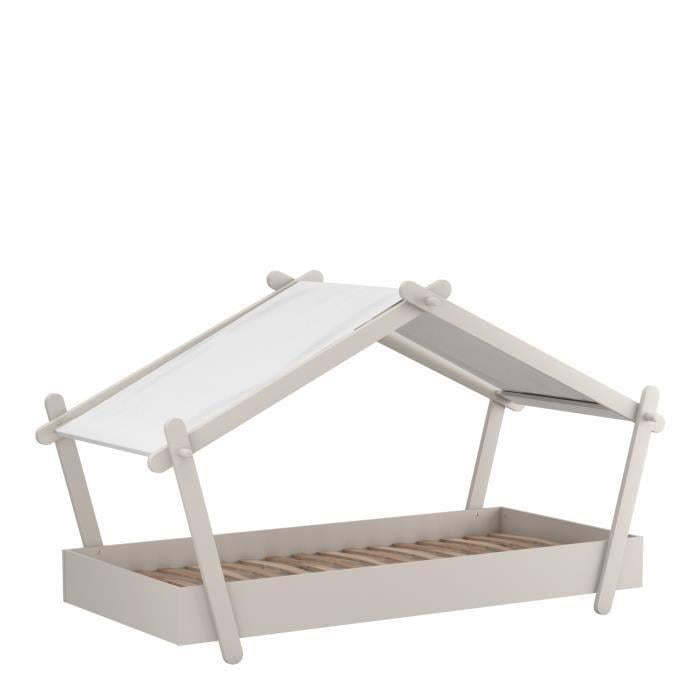 DEMEYERE Kinderhutbed - Mdf - Grijs - Inclusief bedbodem - 90x200 cm