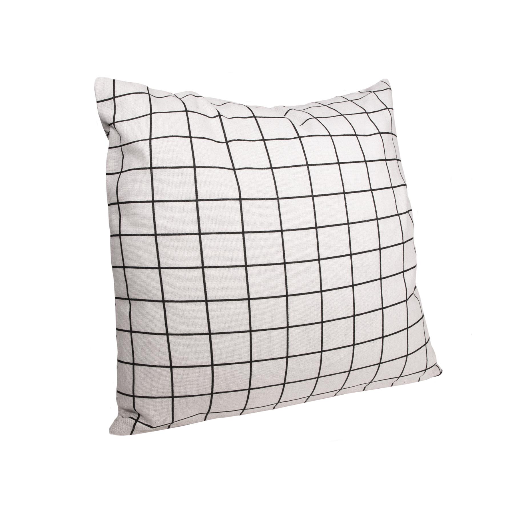 QUVIO Kussenhoes 45 x 45cm Vierkantjes - Wit