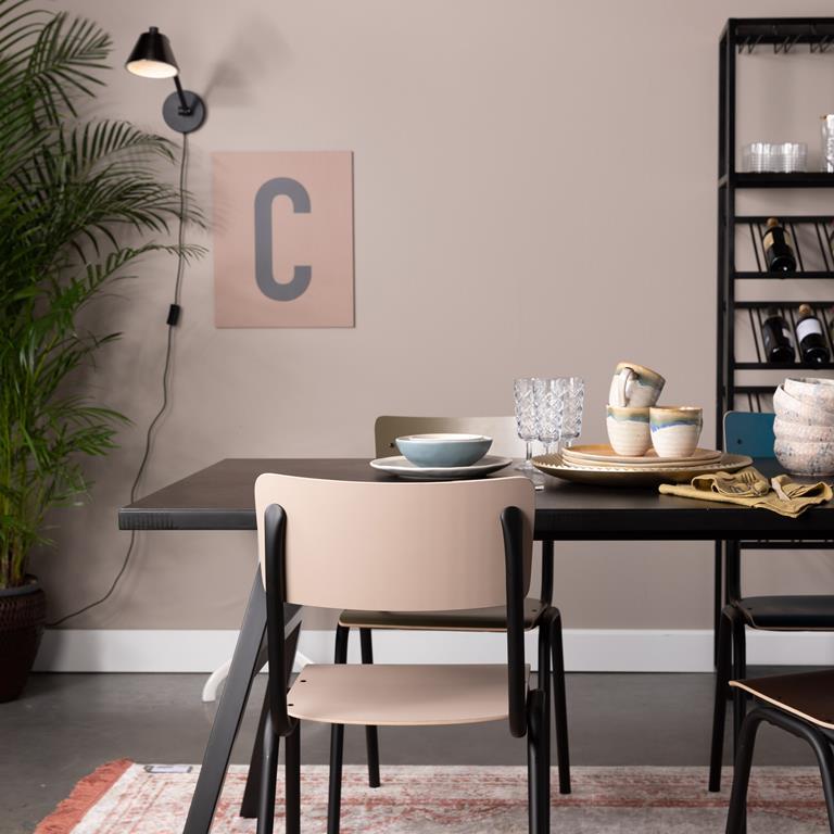 Zuiver Back To School Eetkamerstoelen Mat Beige - Set van 4