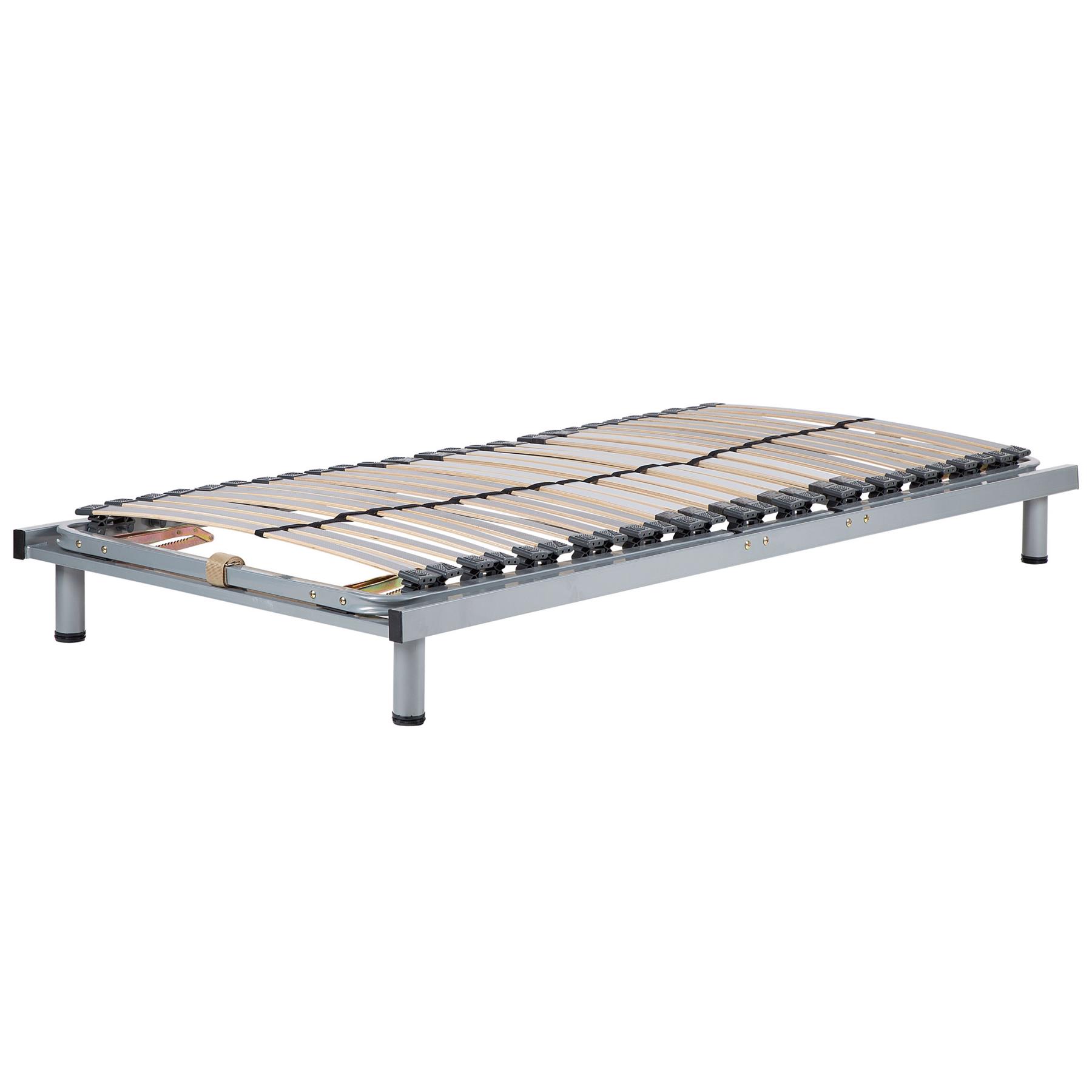 Beliani-COMFORT -Verstelbare lattenbodem-Zilver-180 x 200 cm-Staal