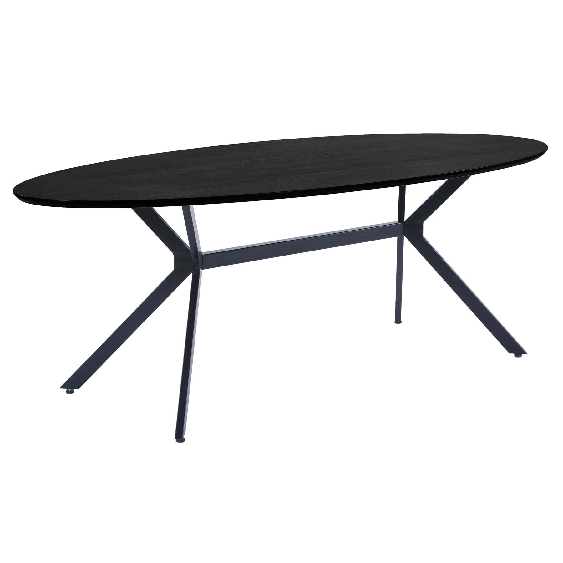 WOOOD Exclusive Bruno Eettafel - B 220 x D 100 cm - Zwart 