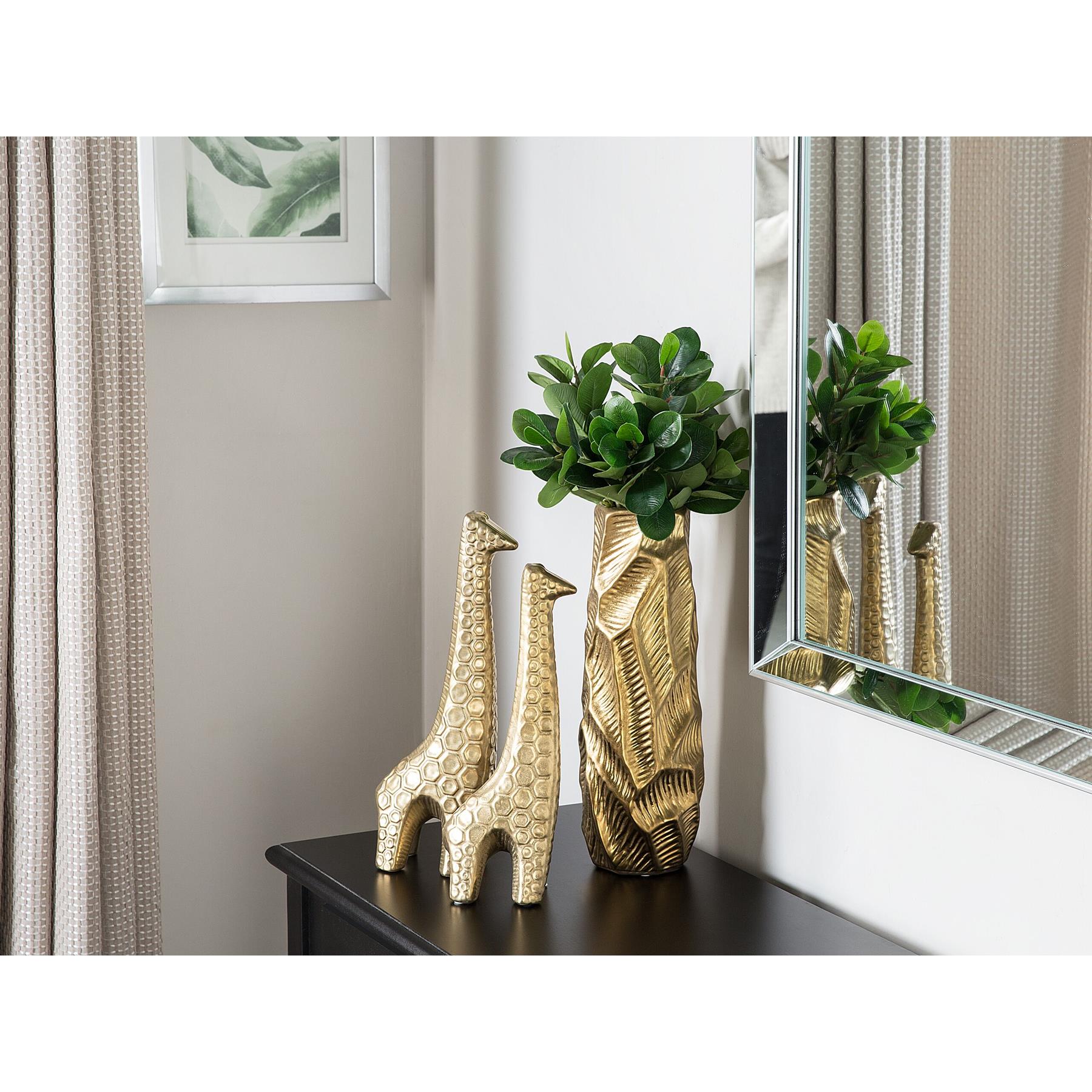 Beliani - ZAFAR - Decoratieve vaas - Goud - Keramiek