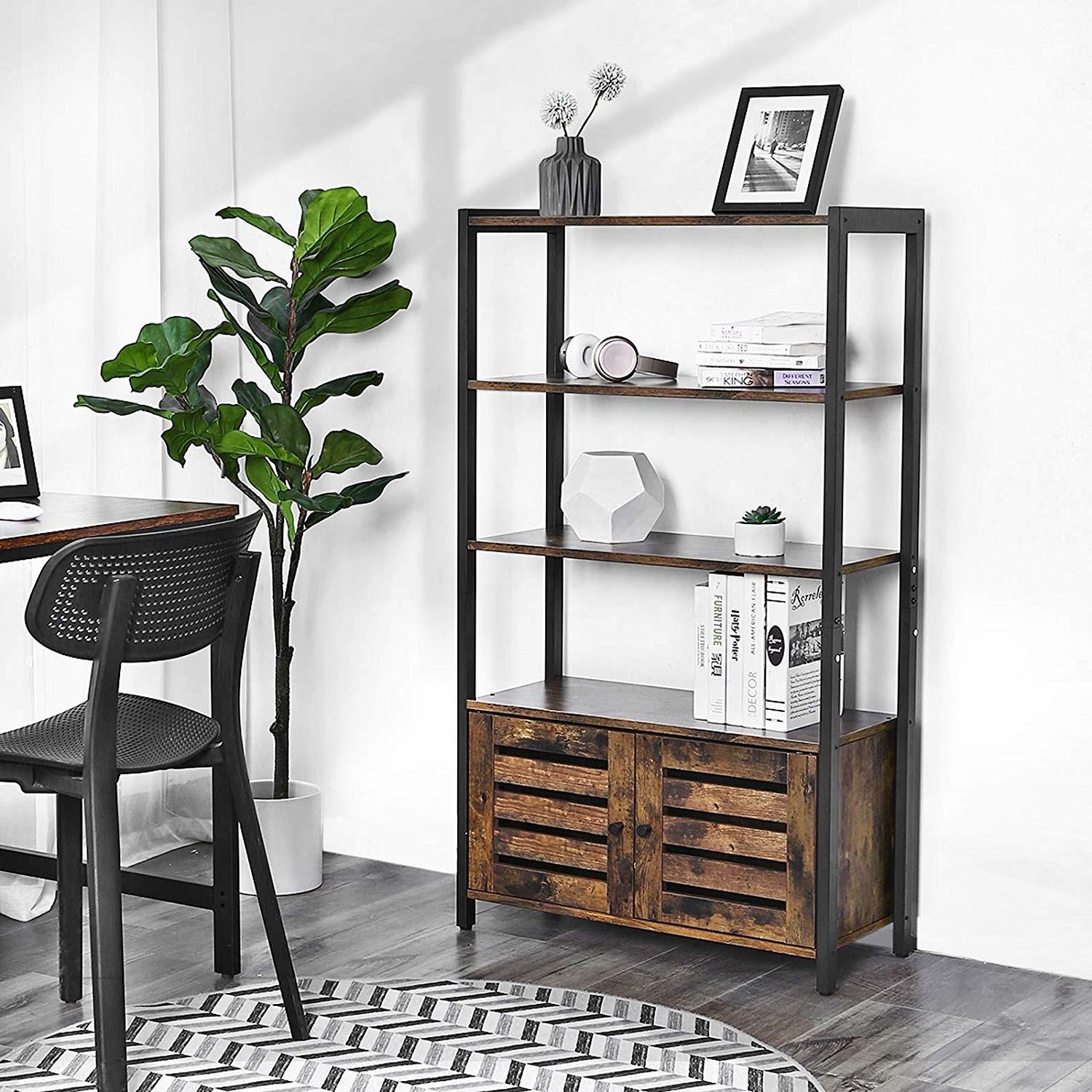 O'DADDY® Opbergkast met deur - Boekenkast - 70x30x121,5 - bruin