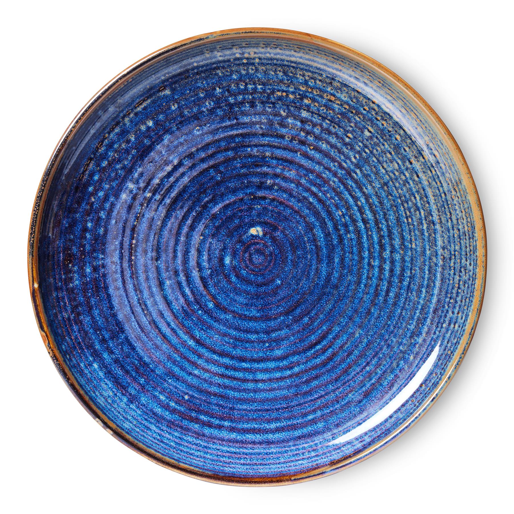 HKliving Chef Ceramics Dinerbord  Ø 26 cm - Rustic Blue
