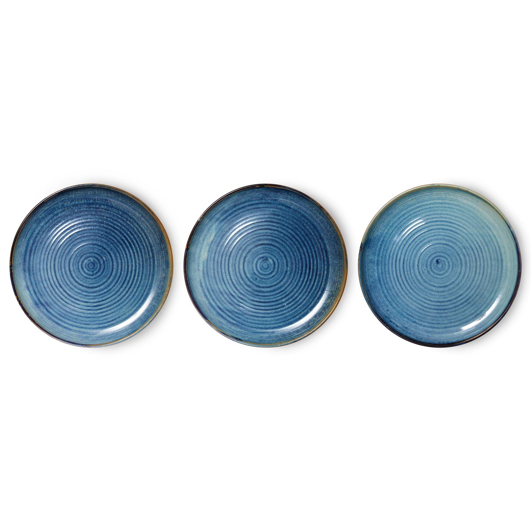 HKliving Chef Ceramics Dinerbord  Ø 26 cm - Rustic Blue