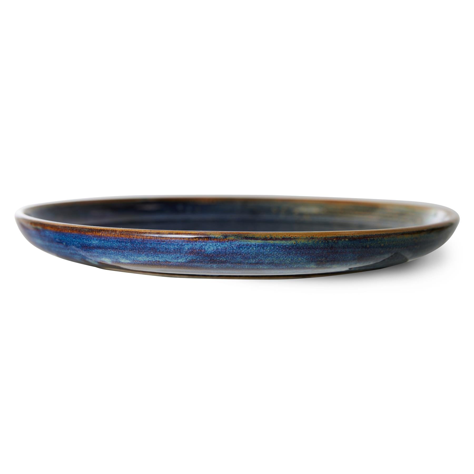 HKliving Chef Ceramics Dinerbord  Ø 26 cm - Rustic Blue