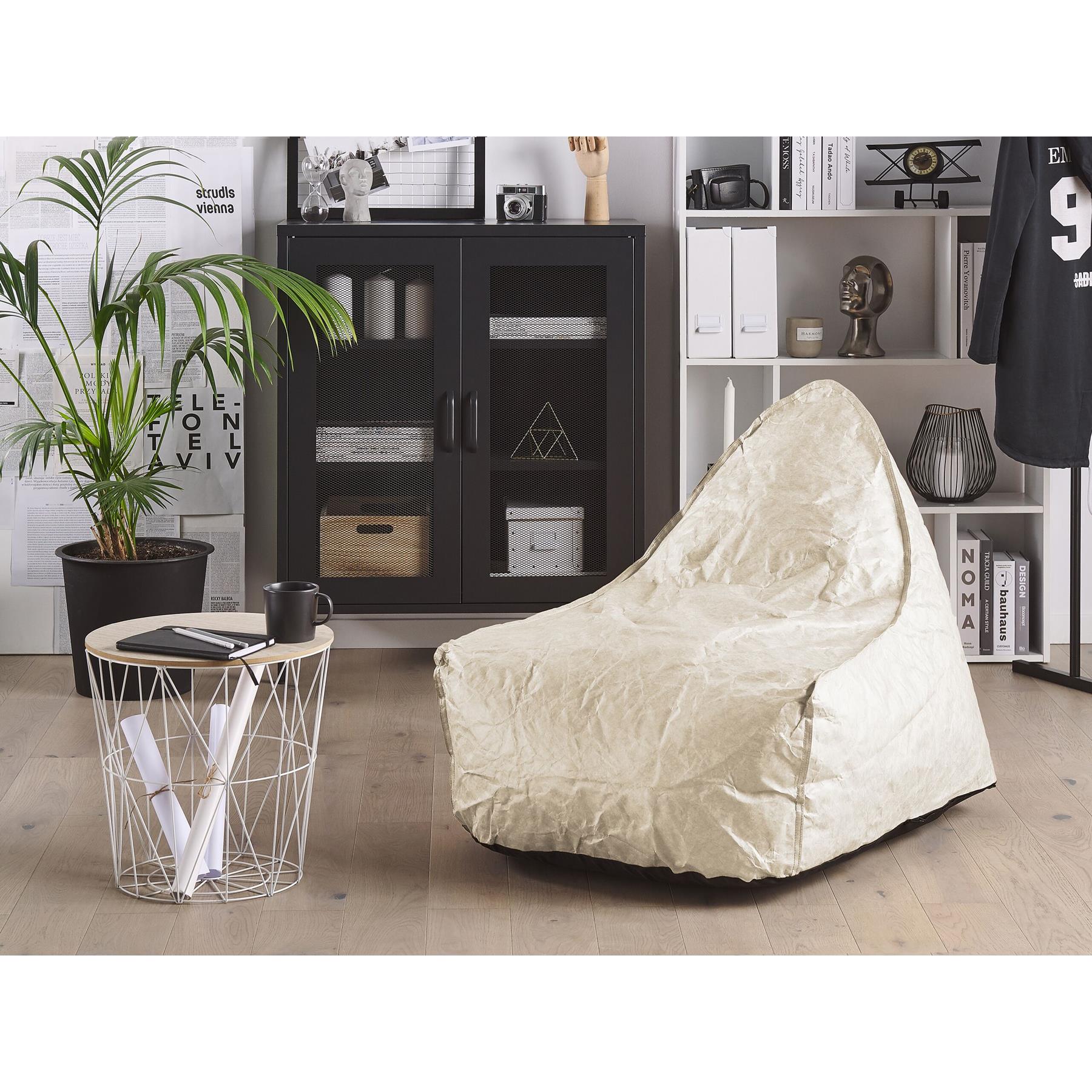 Beliani - DROP - Zitzak - Lichtbeige - Synthetisch materiaal