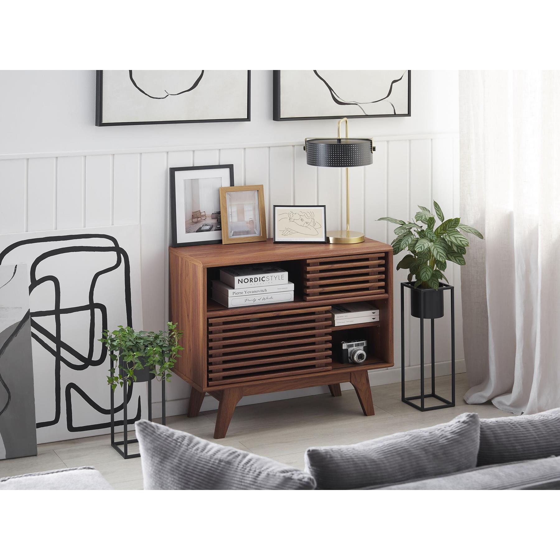 Beliani - CLEVELAND - Sideboard - Donkere houtkleur - MDF