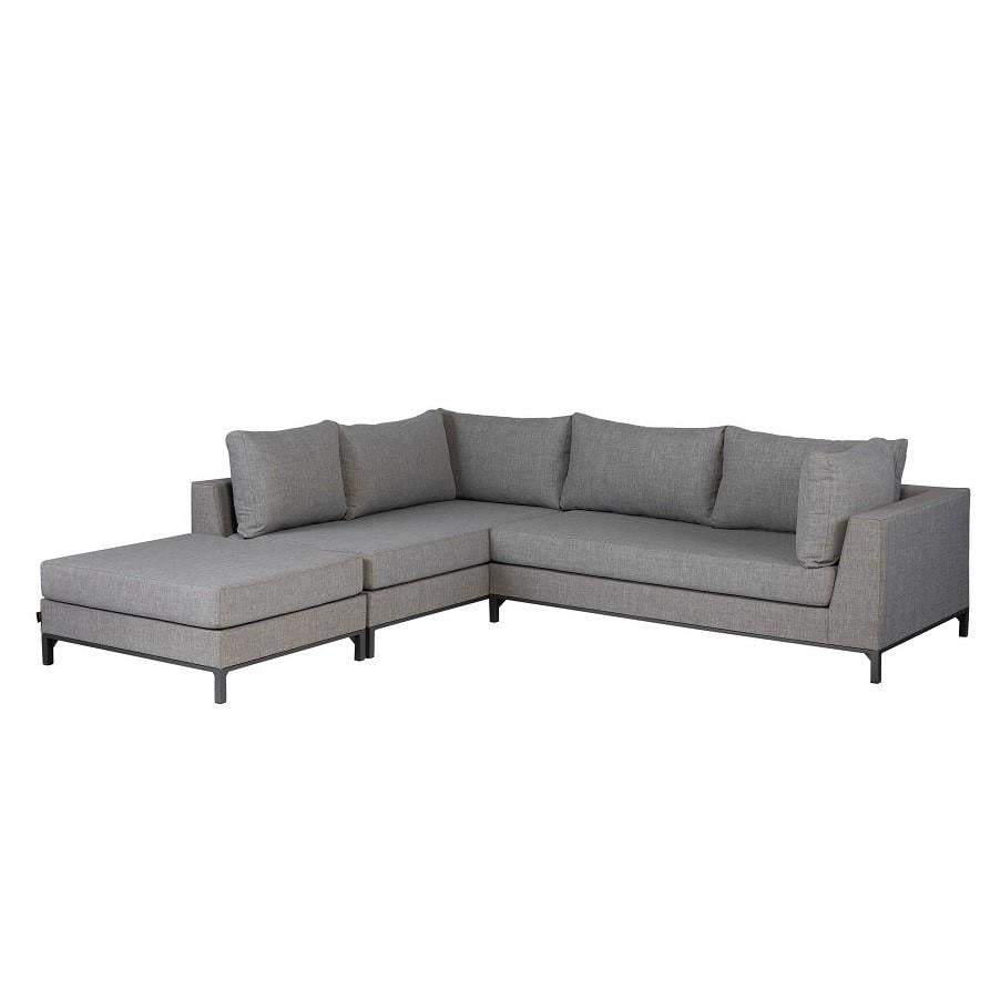 Woood Sicilië Loungeset All Weather - Ash Grey - Links