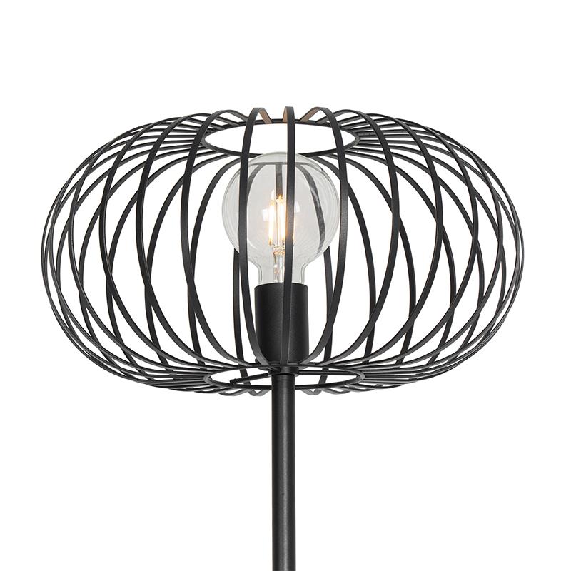QAZQA Design vloerlamp zwart draad - Johanna