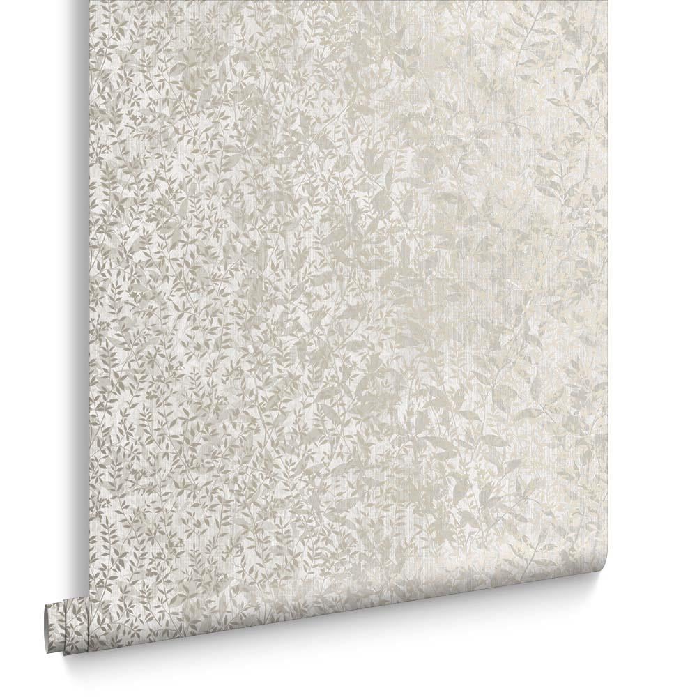 Graham & Brown vliesbehang Botany Soft Gold wit
