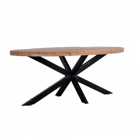 Giga Meubel - Eettafel Ovaal Mangohout - 160x100x76cm - Mansour