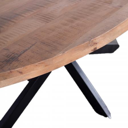 Giga Meubel - Eettafel Ovaal Mangohout - 160x100x76cm - Mansour