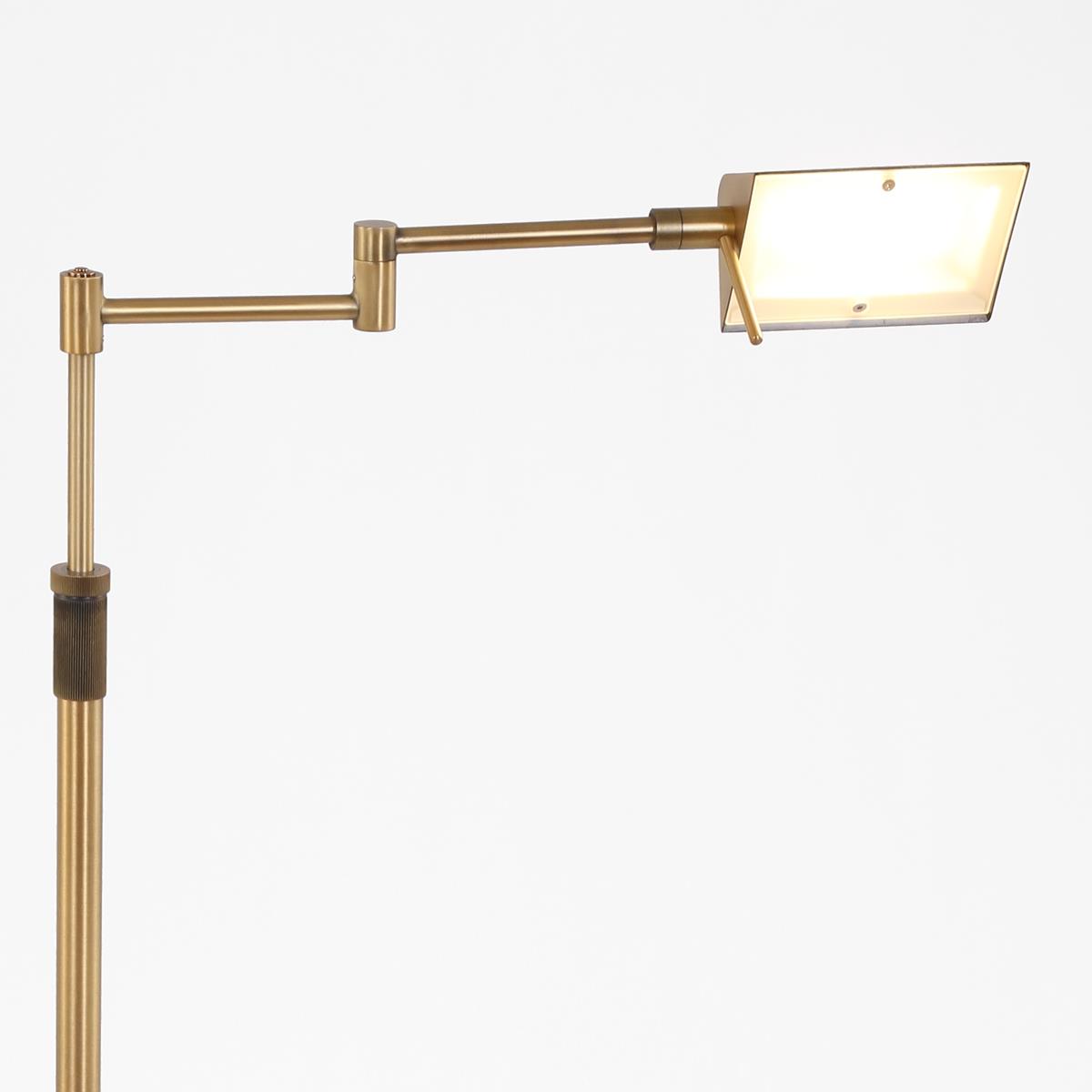Mexlite Vloerlamp Karl Brons incl. Dimmer 5895BR