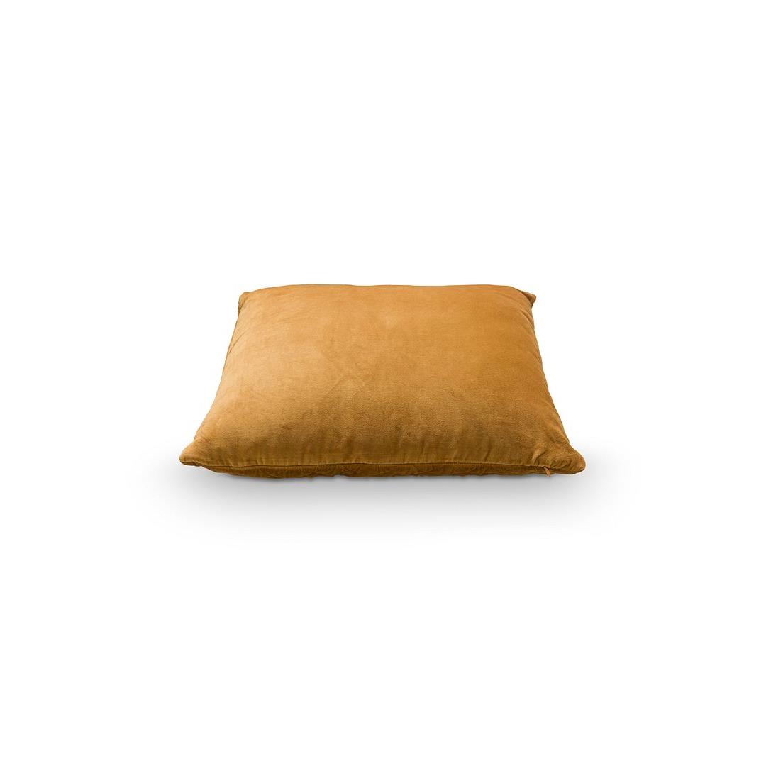 vtwonen Square Cotton Velvet Sierkussen - Caramel