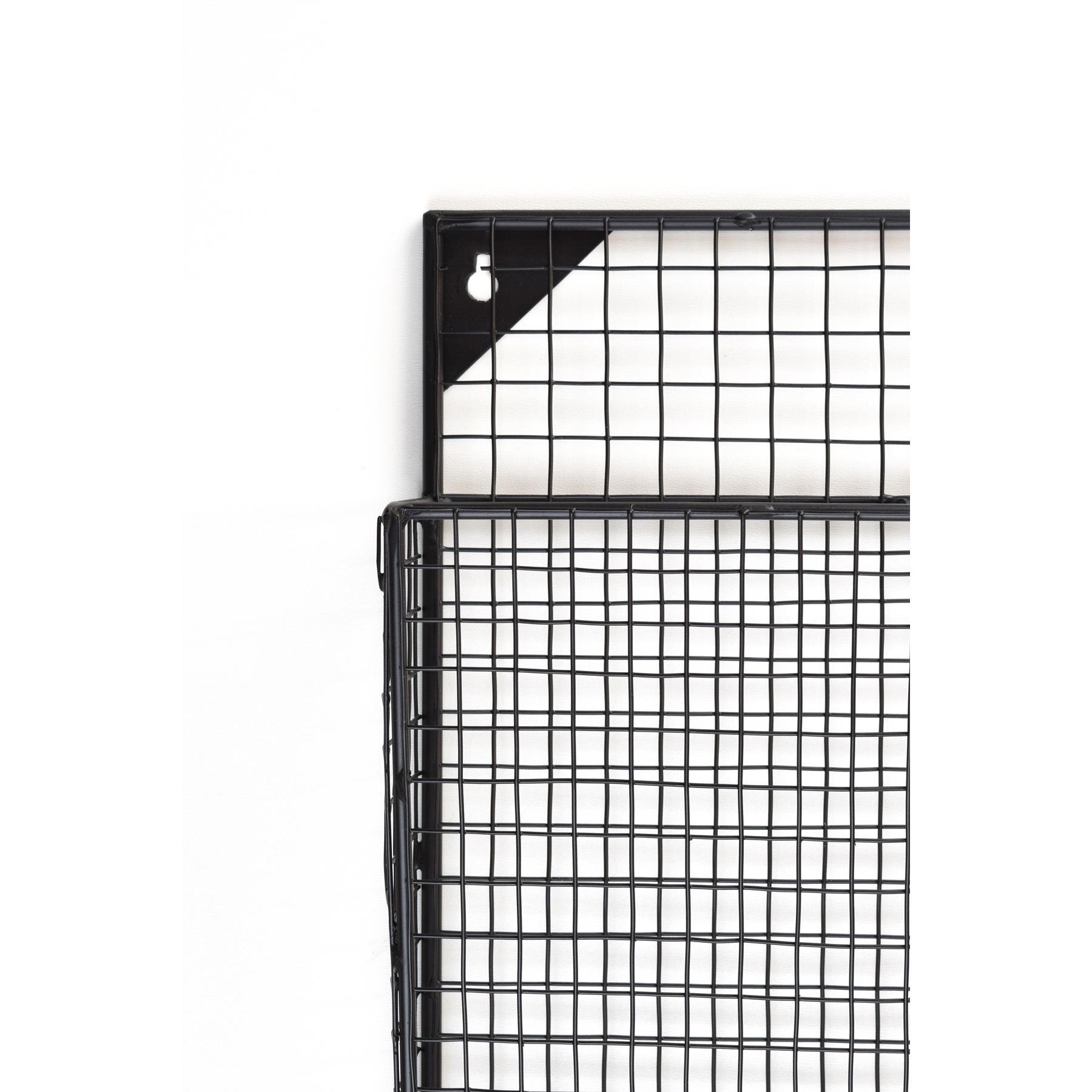 LOFT42 Maggy Gaas Tijdschriftenrek Large - Metaal - Zwart - 2 Vaks