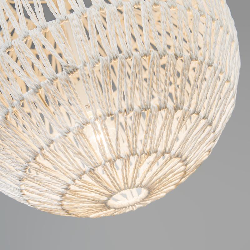 QAZQA Retro hanglamp wit 40 cm - Lina Ball 40