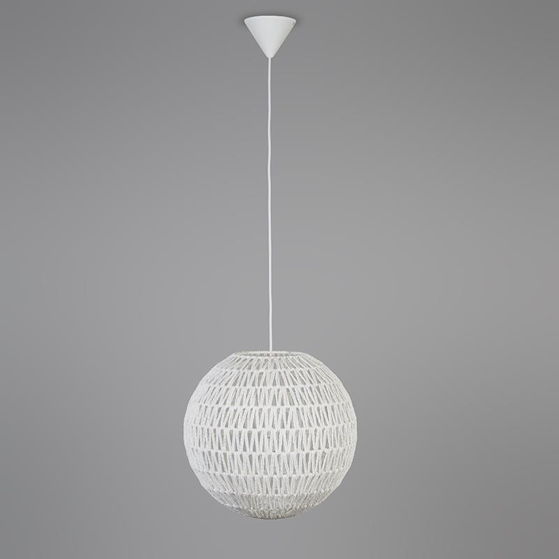 QAZQA Retro hanglamp wit 40 cm - Lina Ball 40