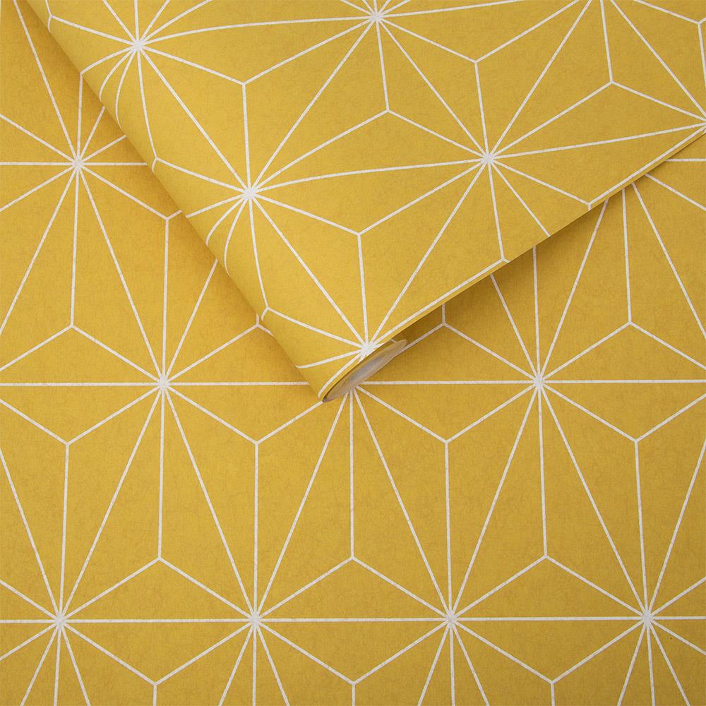 Graham & Brown vliesbehang Prism Yellow geel