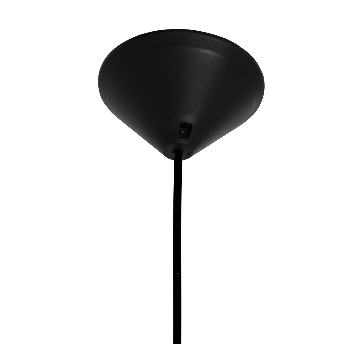 Mexlite - hanglamp - Minimalics - zwart - metaal - Ø 15cm - E27 - 2705ZW