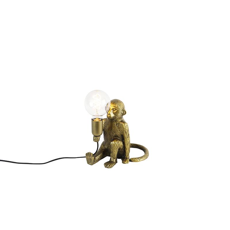 QAZQA Tafellamp animal-tl - Goud|messing - Landelijk - L 235mm